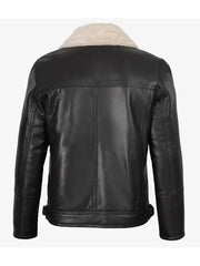 Men’s Dark Brown Shearling Leather Jacket