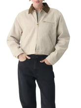 Women’s Beige Cotton Bomber Jacket