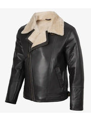 Men’s Dark Brown Shearling Leather Jacket