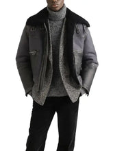 Men’s Premium Shearling Aviator Leather Jacket