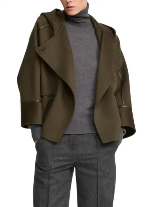 Women’s Brown Wool Hooded Coat - The Leather Jackets