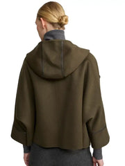 Women’s Brown Wool Hooded Coat