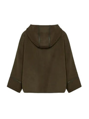 Women’s Brown Wool Hooded Coat