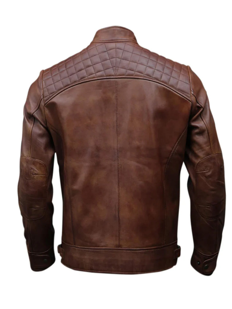 Biker Quilted Leather Jacket - The Leather Jackets
