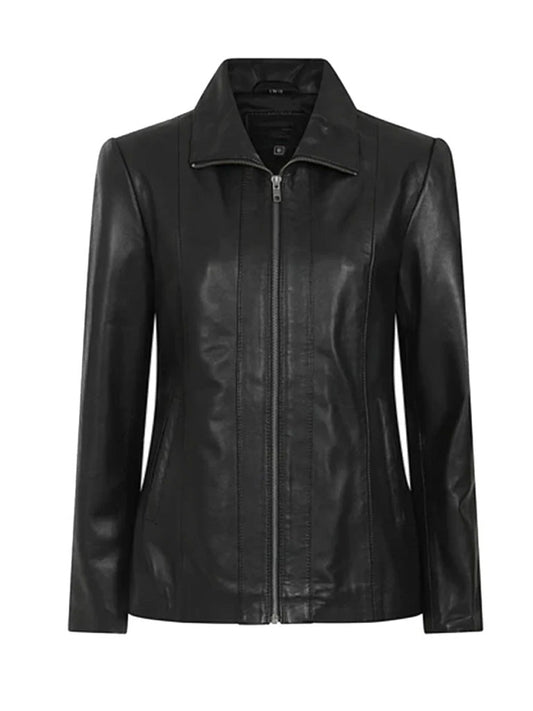 Black Shirt Style Genuine Leather Jacket - The Leather Jackets