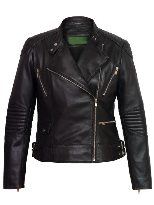 Black Leather Biker Jacket - The Leather Jackets