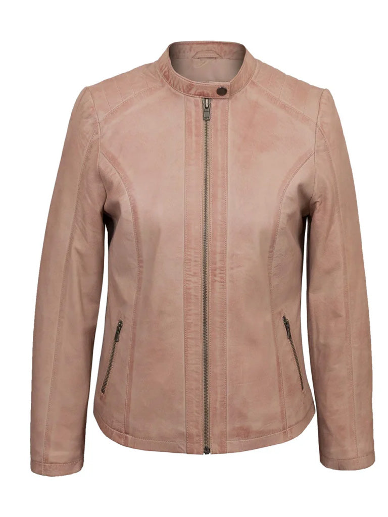 Pink Biker Leather Jacket - The Leather Jackets