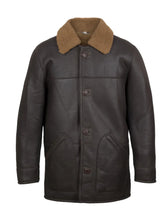 Black Shearling Genuine Leather Long Coat