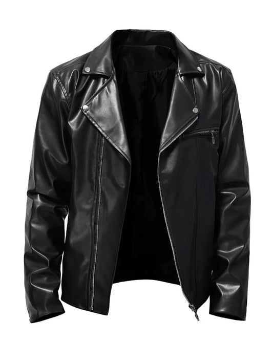 Black Biker Lambskin Leather Jacket - The Leather Jackets