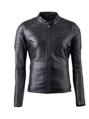 Black Slim Fit Biker Leather Jacket - The Leather Jackets
