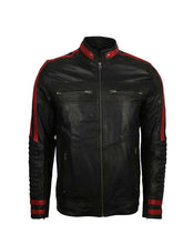 Cafe Racer Black Biker Leather Jacket