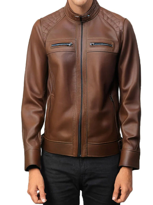 Biker Quilted Leather Jacket - The Leather Jackets