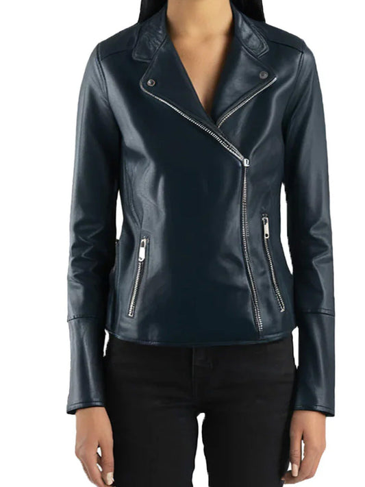 Black Biker Genuine Leather Jacket - The Leather Jackets