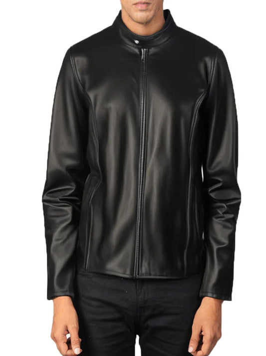 Biker Black Genuine Leather Jacket - The Leather Jackets