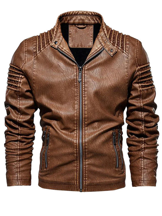 Fully Lined Biker Leather Jacket - The Leather Jackets