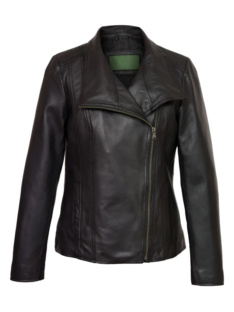 Lapel Slim Style Leather Jacket - The Leather Jackets