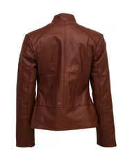 Dark Brown Long Sleeve Genuine leather Jacket - The Leather Jackets