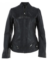 Black Short round Leather Jacket