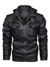 Black Trucker Biker Genuine Leather Jacket