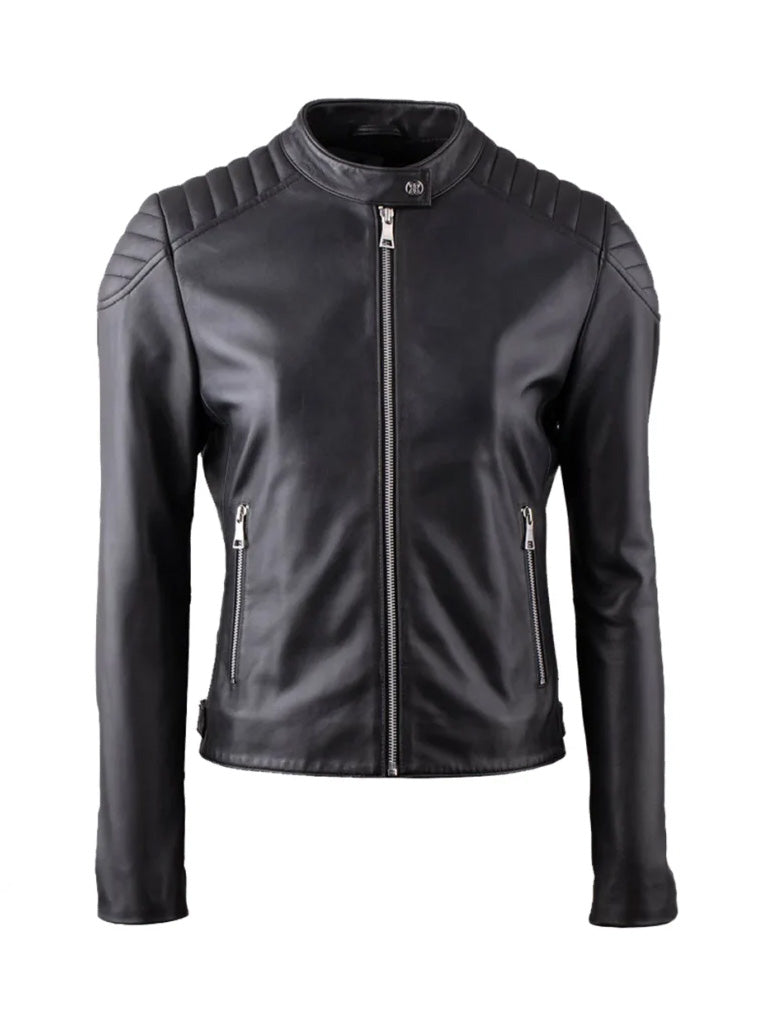 Quilted Biker Real Leather Jacket - The Leather Jackets