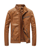 Tan Brown Biker Real Leather Jacket