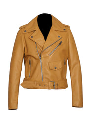 Peach Biker Leather Jacket - The Leather Jackets
