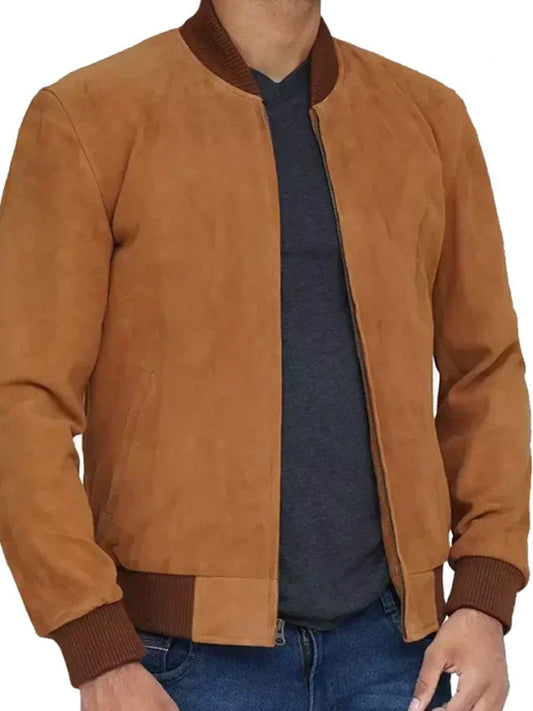 Street Style Brown Slimfit Jacket Outfit - The Leather Jackets