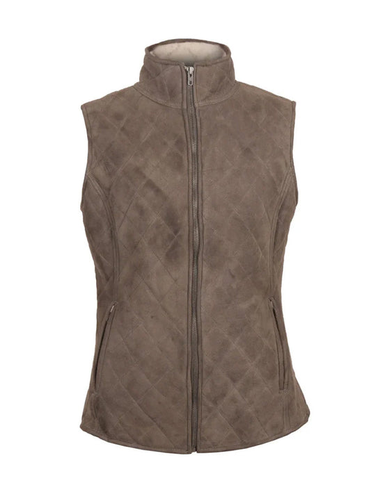 Rust Brown Suede Leather Gilet - The Leather Jackets