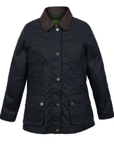 Blue Genuine Leather Long Coat