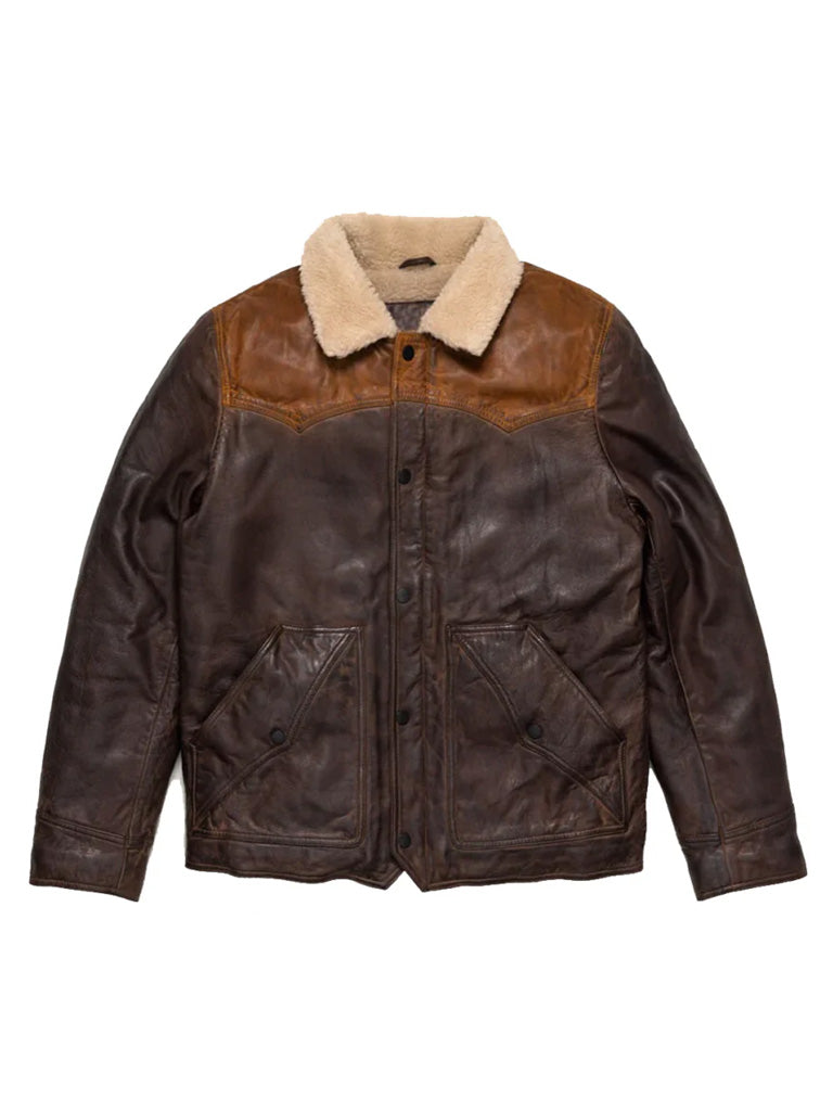 Brown Sherpa Genuine Leather Jacket - The Leather Jackets