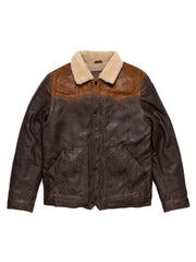 Brown Sherpa Genuine Leather Jacket - The Leather Jackets