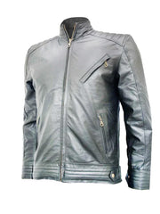 Grey Biker Leather Jacket - The Leather Jackets