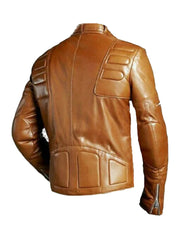 Tan Brown Vintage Biker Leather Jacket