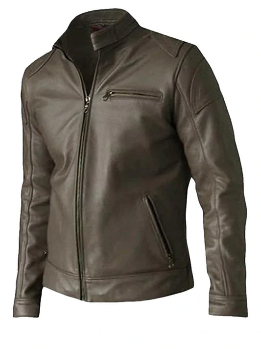 Elegant Unique Brown Leather Jacket - The Leather Jackets
