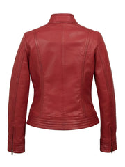 Red Biker Leather Jacket - The Leather Jackets
