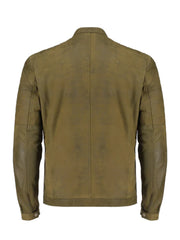 Green Biker Genuine Leather Jacket - The Leather Jackets