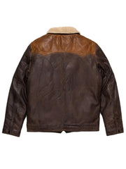 Brown Sherpa Genuine Leather Jacket - The Leather Jackets