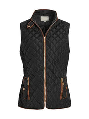 Women’s Black Quilted Lightweight Vest