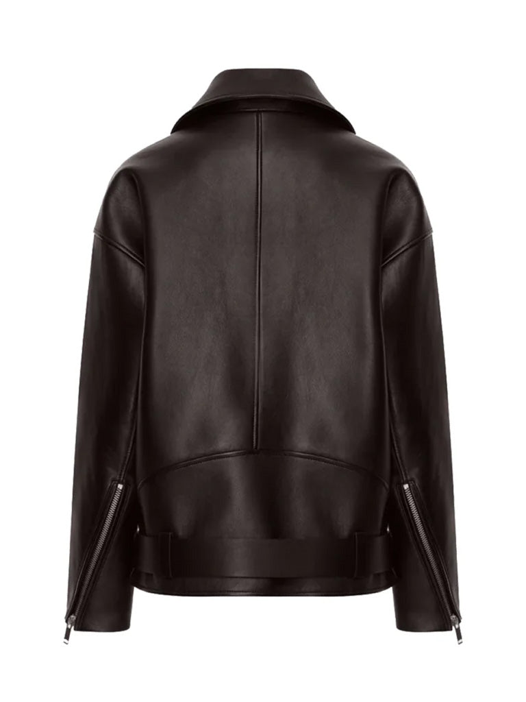 Black Biker Genuine Leather Jacket - The Leather Jackets