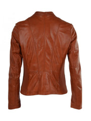 Brown Biker Real Leather Jacket