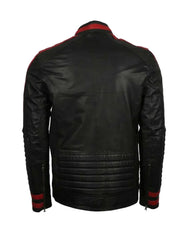 Cafe Racer Black Biker Leather Jacket