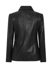 Black Shirt Style Genuine Leather Jacket