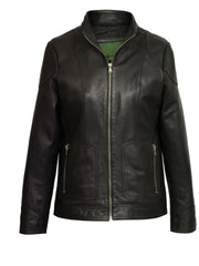 Black Hooded Genuine Leather Jacket