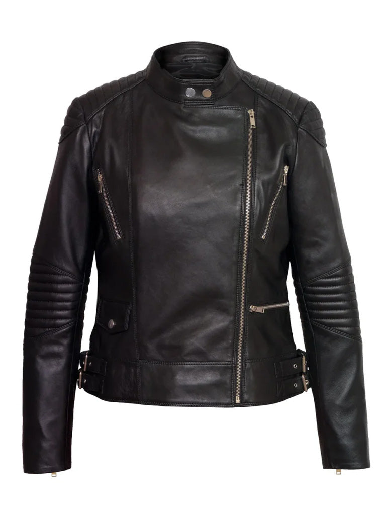 Black Leather Biker Jacket - The Leather Jackets