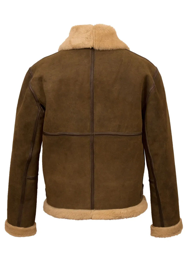Shearling Suede Genuine Leather Jacket - The Leather Jackets