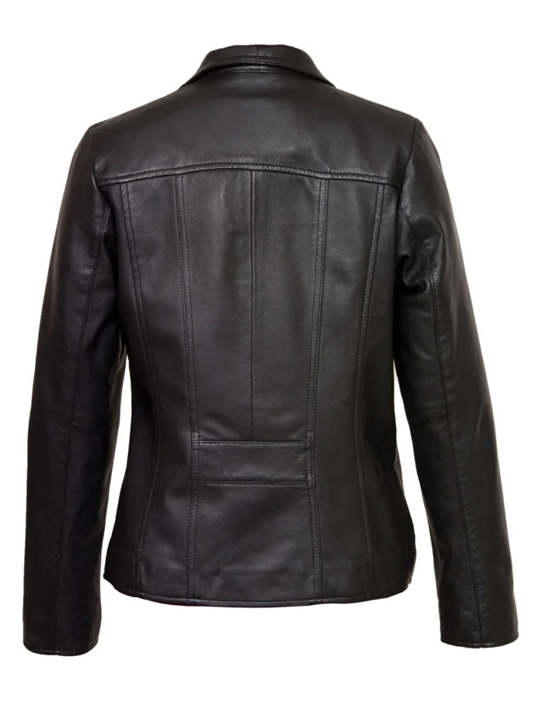 Lapel Slim Style Leather Jacket - The Leather Jackets