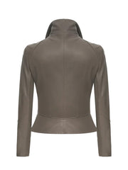 Grey Biker Leather Jacket - The Leather Jackets