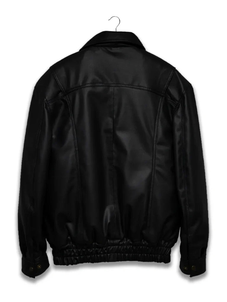 90's vintage Black leather Jacket - The Leather Jackets