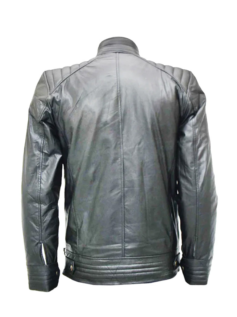 Grey Biker Leather Jacket - The Leather Jackets