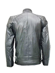 Grey Biker Leather Jacket - The Leather Jackets